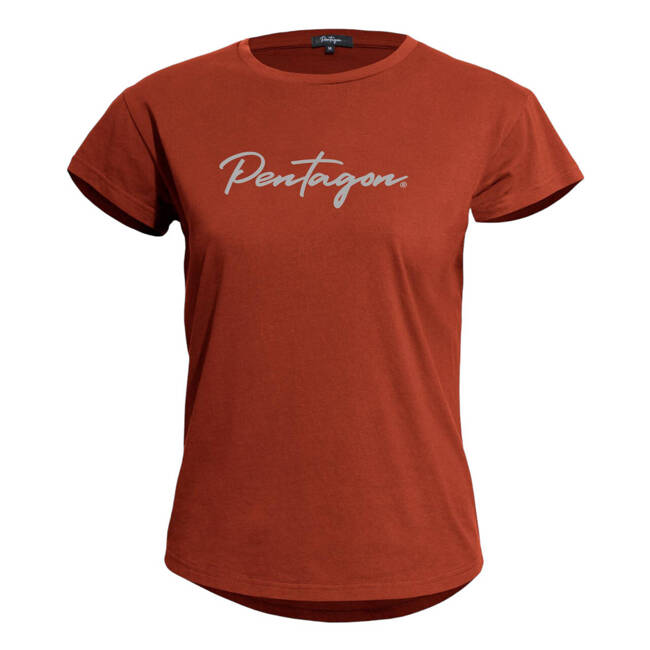 TRICOU DAMA WHISPER - CALLIGRAPHY - MAROON RED - PENTAGON