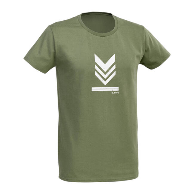 TRICOU DIN BUMBAC IMPRIMAT CU GRAD MILITAR - SMCE - VERDE OD - DEFCON5