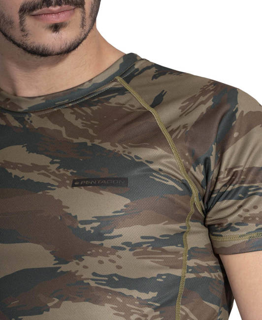 TRICOU FUNCTIONAL - BODY SHOCK - Pentagon - GR CAMO (Greek Lizard)