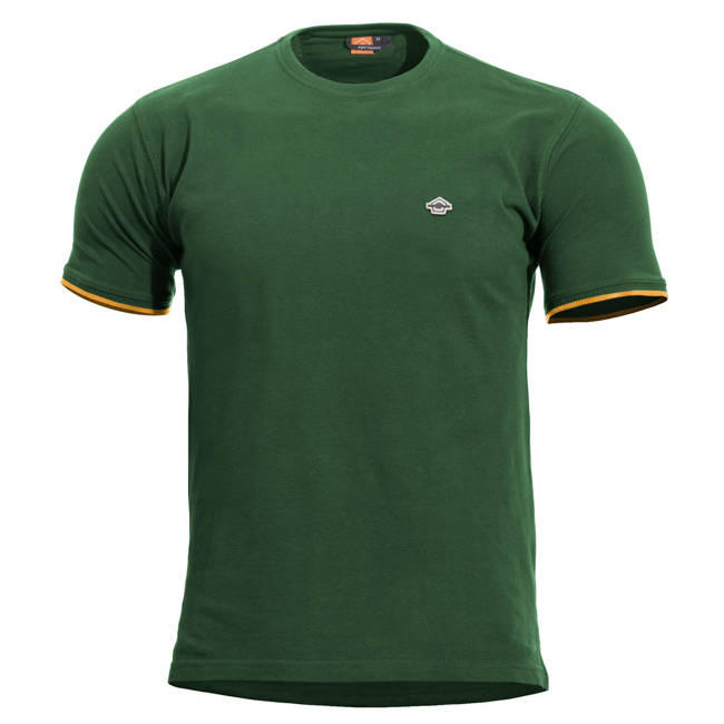 TRICOU - "LEVANTES CREWNECK STRIPES" - PENTAGON® - VERDE PRIMAVARA