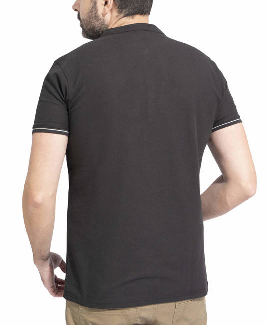 TRICOU - "LEVANTES HENLEY STRIPES" - PENTAGON® - NEGRU