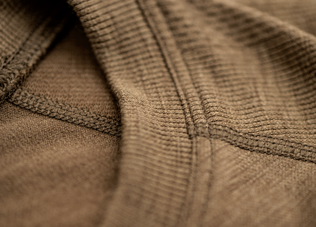 TRICOU MERINO FARA CUSATURI - STONEGREY OLIVE