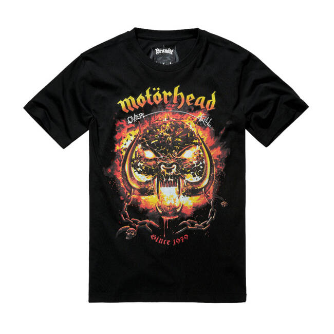 TRICOU MOTÖRHEAD DIN BUMBAC CU IMPRIMARE OVERKILL - NEGRU - BRANDIT