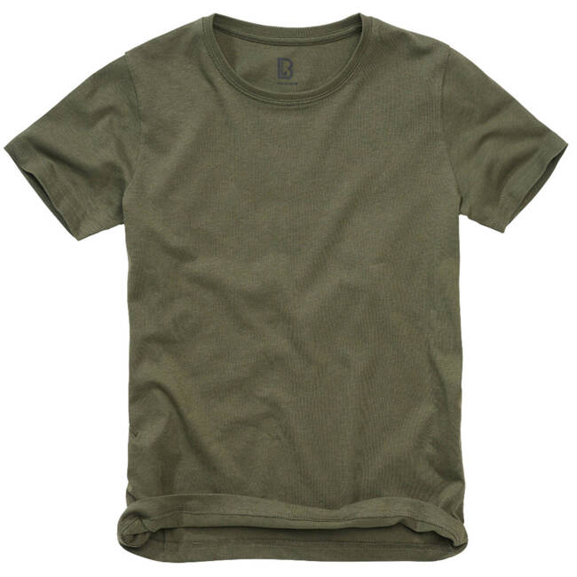 TRICOU PENTRU COPII DIN BUMBAC - OLIVE - BRANDIT