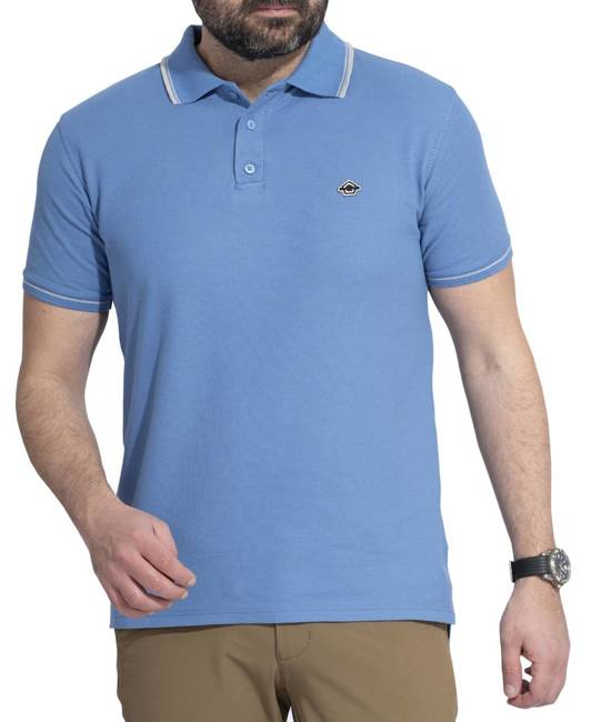 TRICOU POLO - ANIKETOS STRIPES - Pentagon® - ALBASTRU AZUR