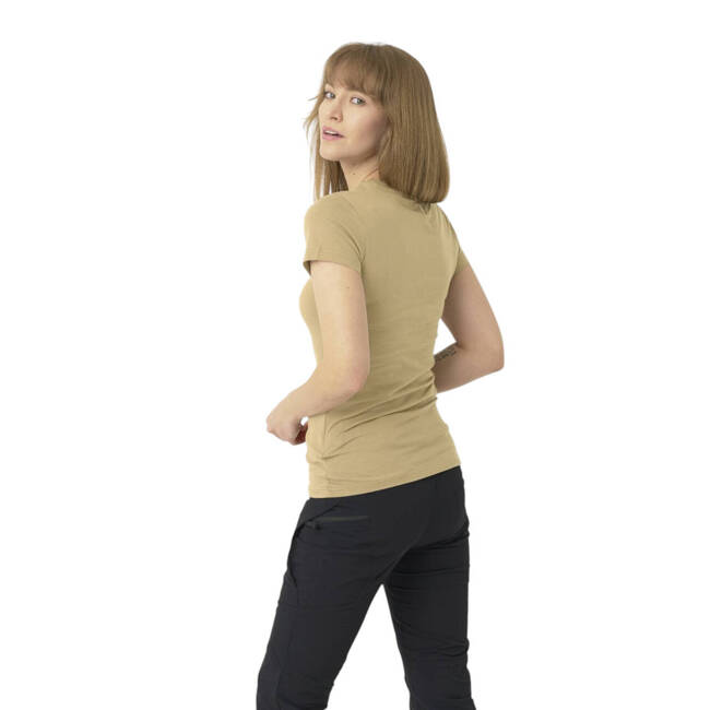 TRICOU SLIM DIN BUMBAC ORGANIC PENTRU FEMEI - KHAKI - HELIKON-TEX