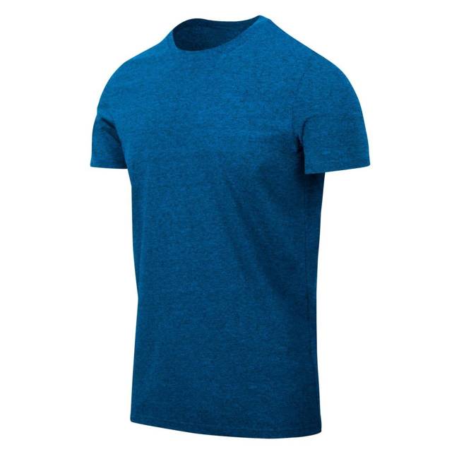 TRICOU SLIM FIT - ALBASTRU MELANGE - HELIKON