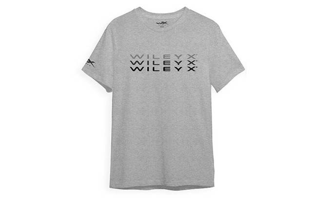 Tricou WX cu guler rotund, gri melange  - Wiley X