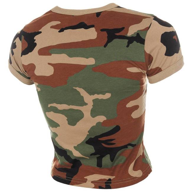 Tricou camuflaj MFH dame model woodland, 160g / m2