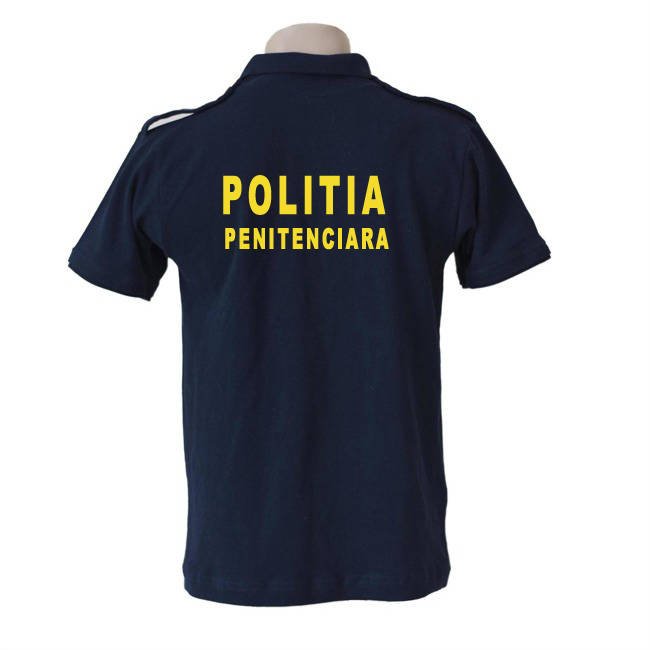 Tricou polo POLITIA PENITENCIARA ANP bleumarin cu epoleti