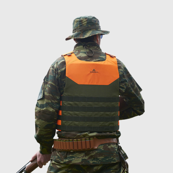 VESTĂ ANTIGLONȚ - TITANIUM® SHIELD I - ANORAK® - PORTOCALIU FLUORESCENT/VERDE OLIV