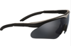  Ochelari de protecție Swiss Eye® Raptor, cu 3 lentile de schimb  (fumurie, transparentă și portocalie) - culoarea Neagră