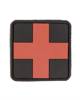 EMBLEMA, PATCH 3D CU VELCRO - PRIM AJUTOR - Mil-Tec - NEGRU - LARGE