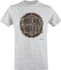 TRICOU DIN BUMBAC ORGANIC "BREAK RULES" - GRI