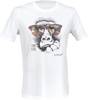 TRICOU DIN BUMBAC ORGANIC "MONKEY WITH GLASSES" - ALB